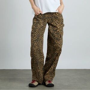 Damson Madder cargo leopard jeans